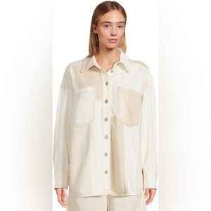 Oversized XS | Free People | Ivory Mountain Roads Shirt